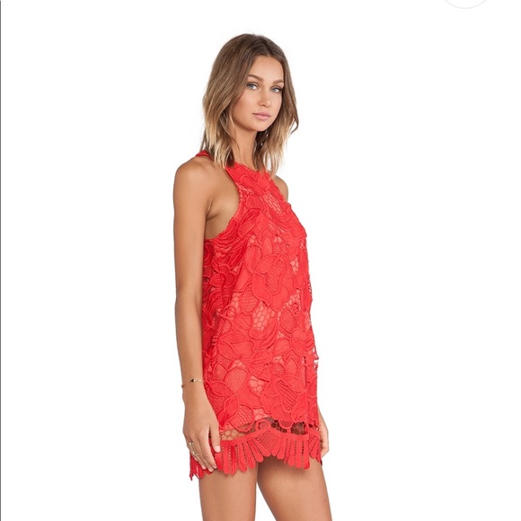 Caspian Shift Dress in Coral - Picture 3 of 14